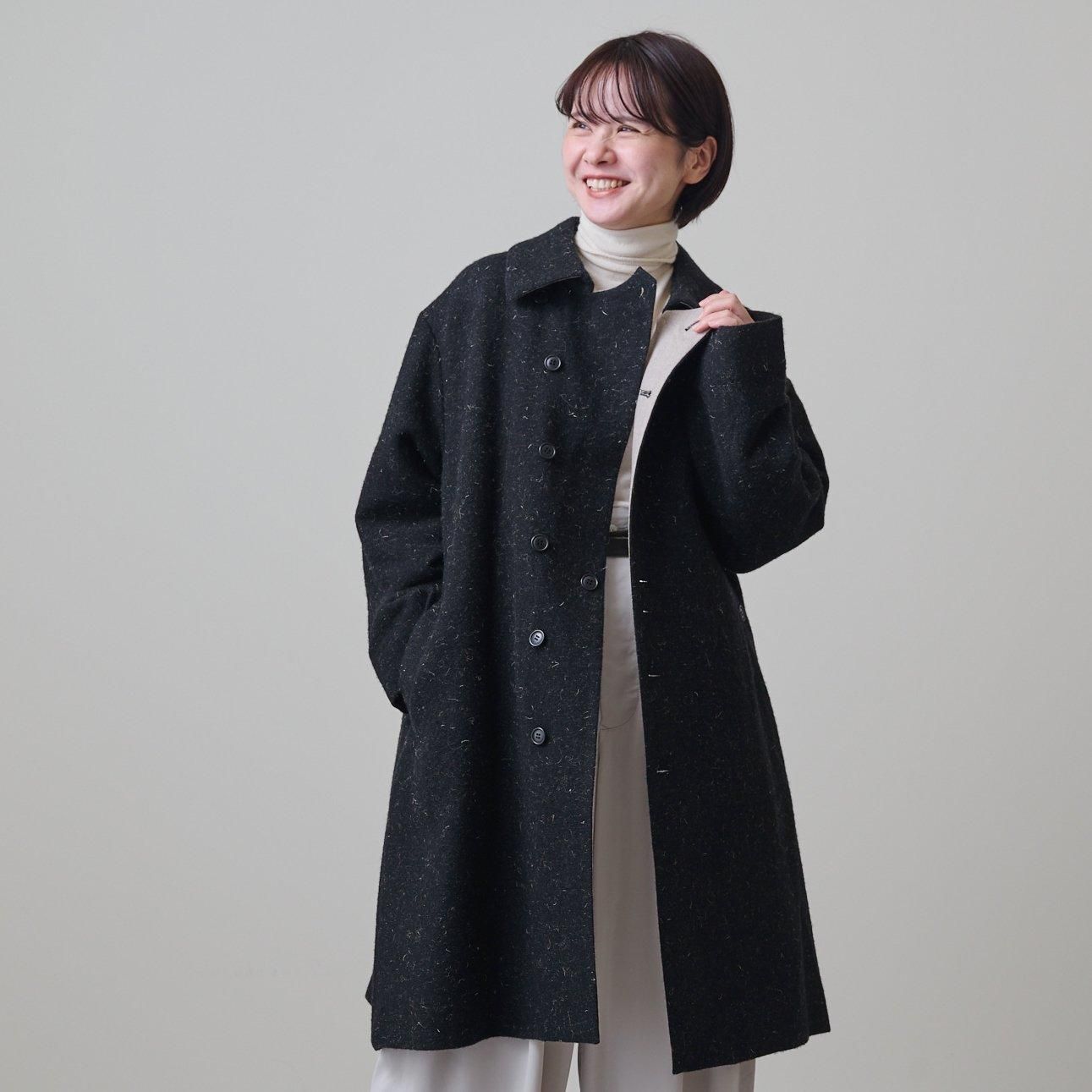 Vlas Blomme Wool Linen Waffle コート ゆったり Vlas Blomme Wool Linen Waffle コート ゆったり
