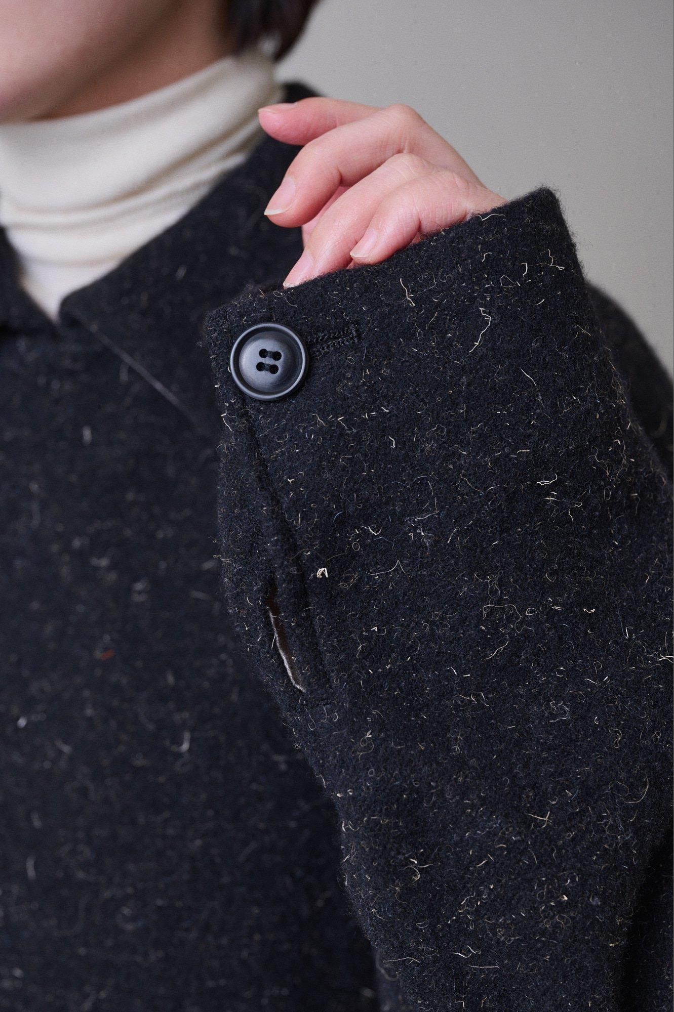 Vlas Blomme / Wool Linenコート vlas blomme Wool Linen Soft Tweed コート - poooL (online shop)