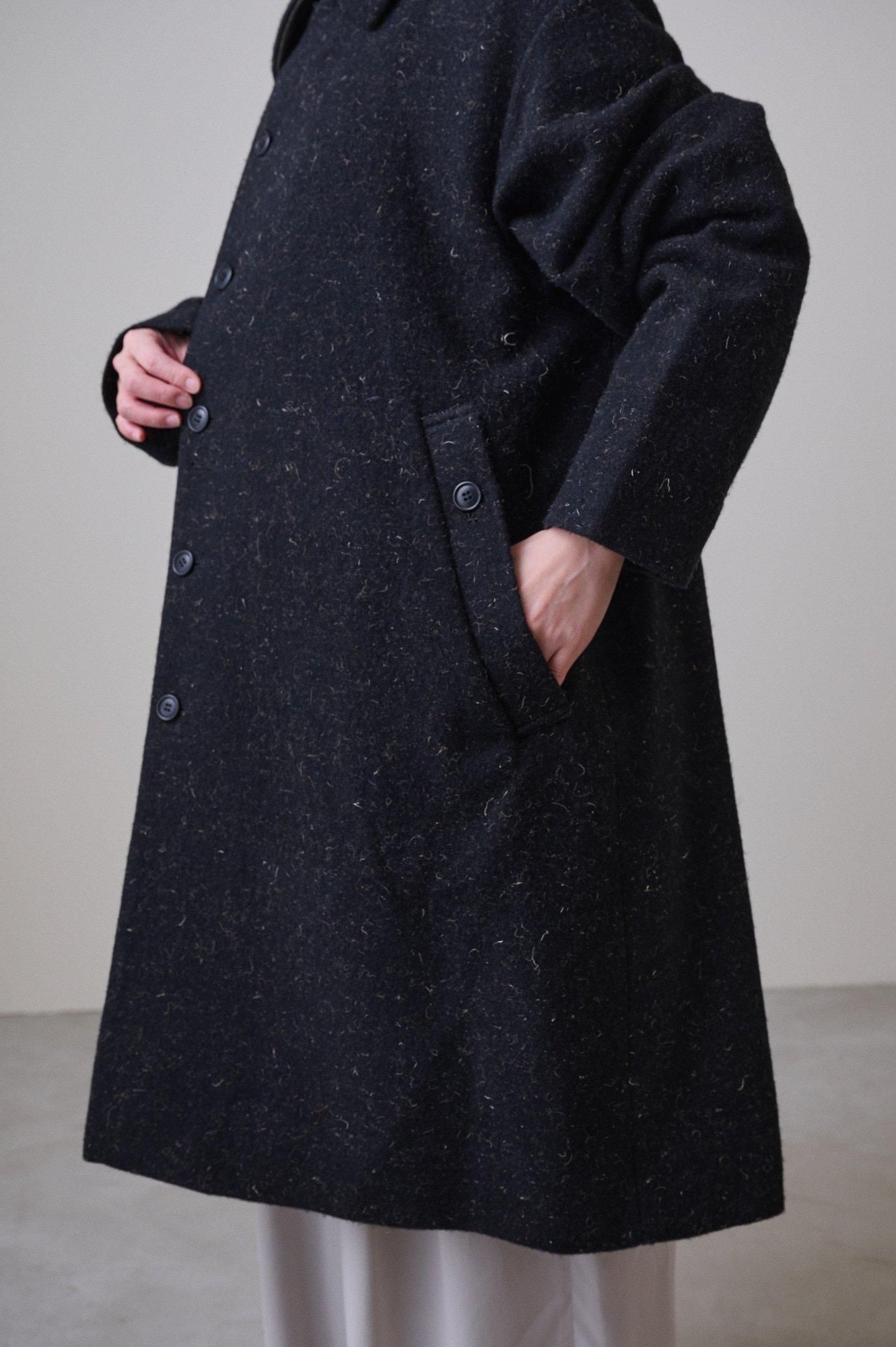 Vlas Blomme Wool Linen Waffle コート ゆったり Vlas Blomme Wool Linen Waffle コート ゆったり