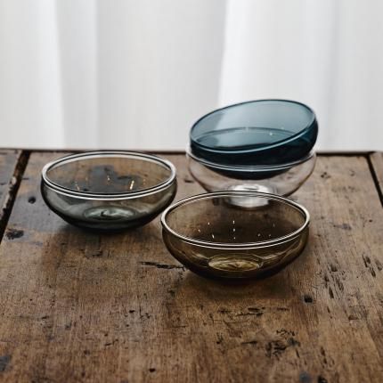 ritoglass 永木卓　鉢　グレー　アンバー　2点　ガラスボウル　ガラス鉢 ritoglass 永木卓 鉢 グレー アンバー 2点 ガラスボウル ガラス鉢