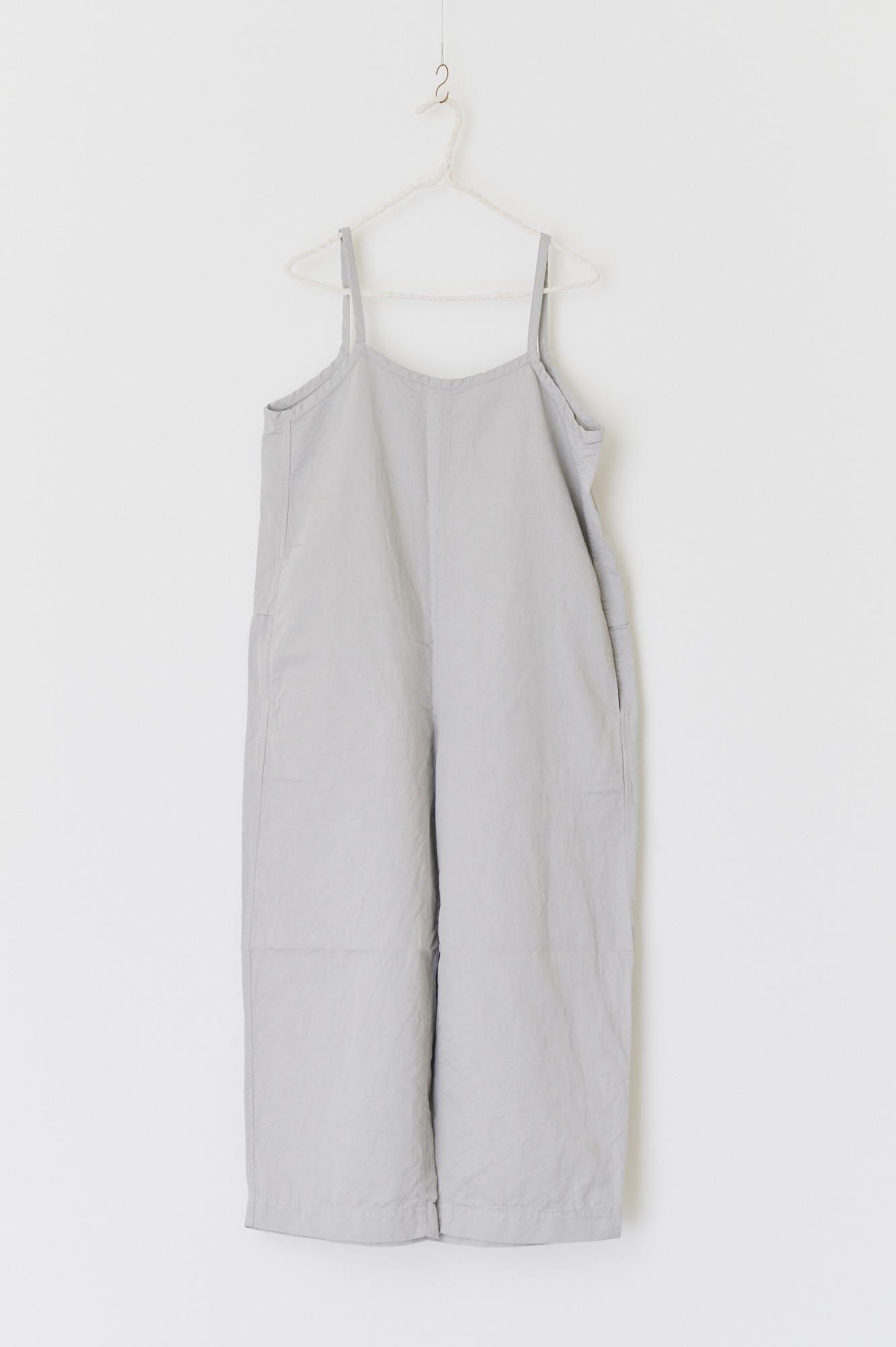 vlas blomme Work linen cotton サロペット - poooL (online shop)