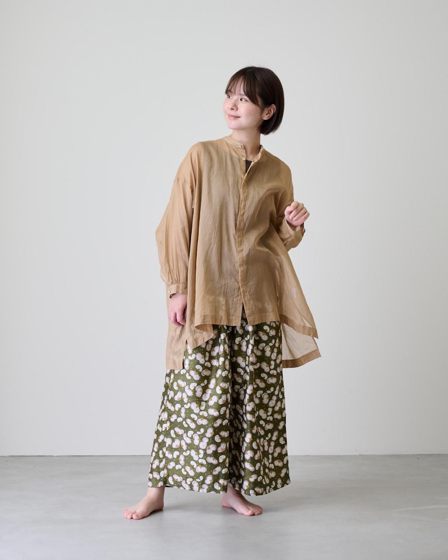 suzuki takayuki organdy blouse（2color） - poooL (online shop)
