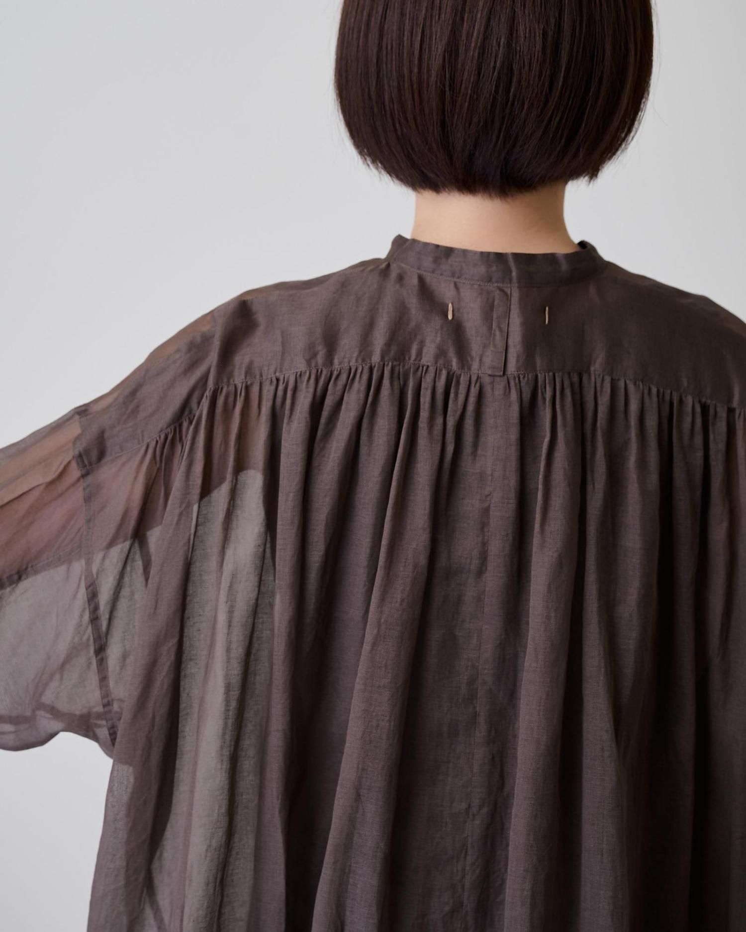 suzuki takayuki organdy blouse（2color） - poooL (online shop)