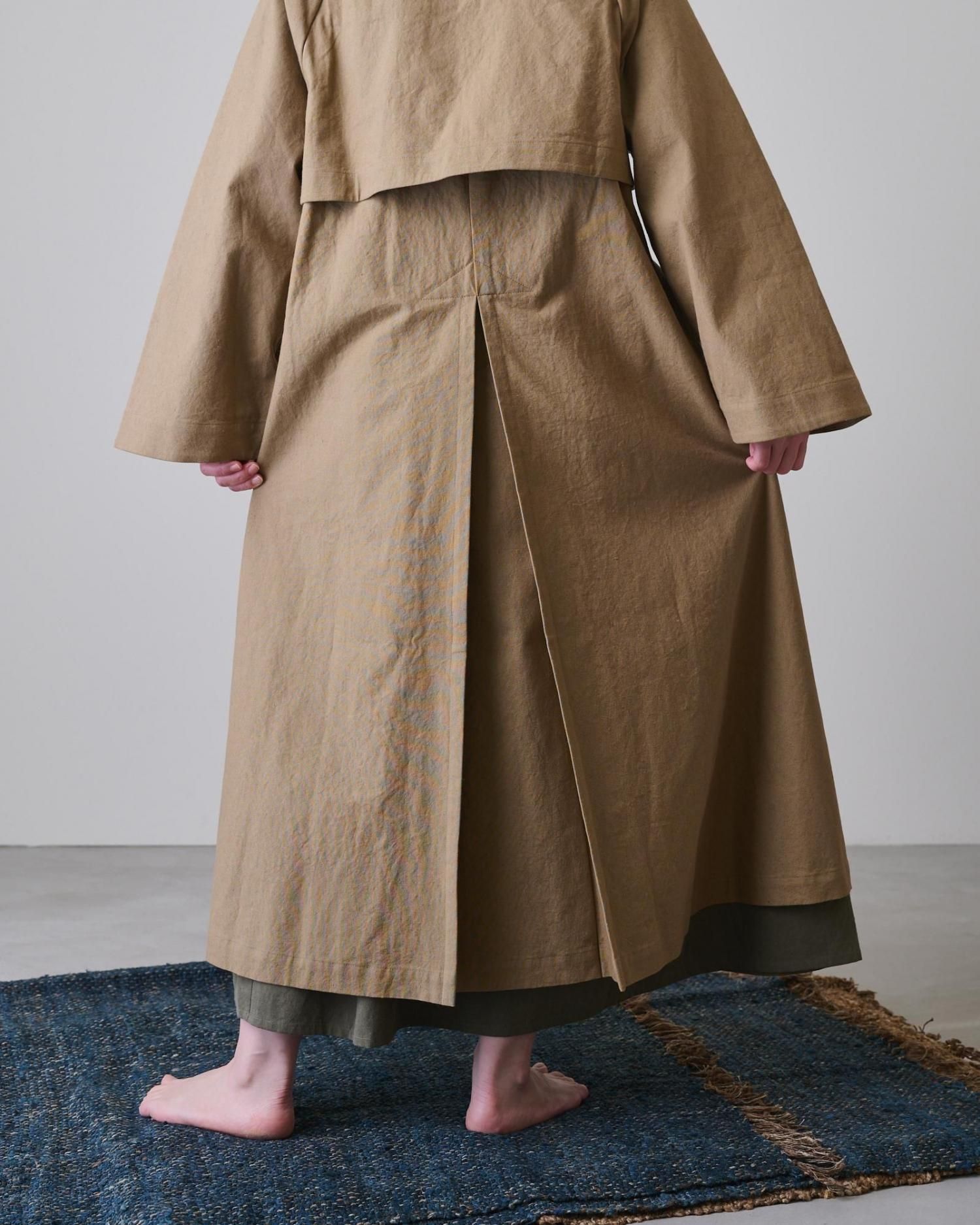 MAGALI コットンリネン・アンティークキャンバス・トレンチコート