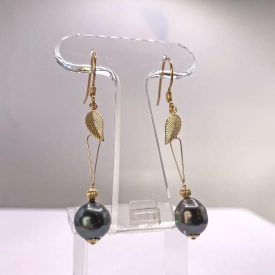 古典 14K ハワイアンジュエリーショップ - タヒチアンパールピアス gf ピアス