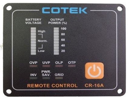 【マリンテック直販】COTEK製　リモートコントローラー　CR-16A【1万円以上で送料無料】
