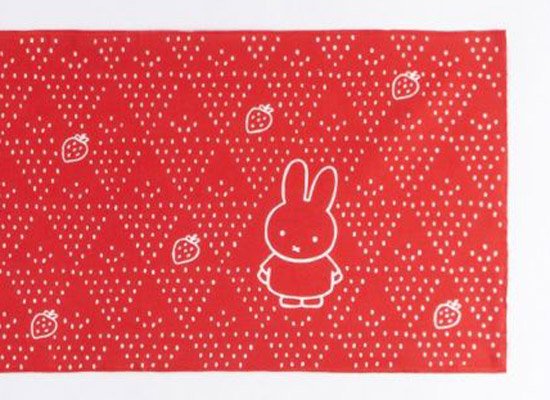 てぬぐい miffy&かまわぬ ミッフィーとつぶつぶいちご - 和雑貨・和こもの ギフトの通販サイト 「椿や」