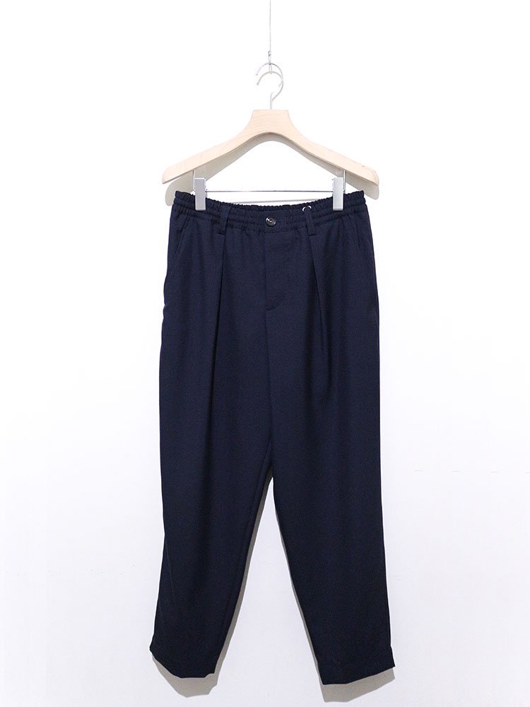 MARNI TROPICALWOOL TAPERED TROUSERS / NAVY