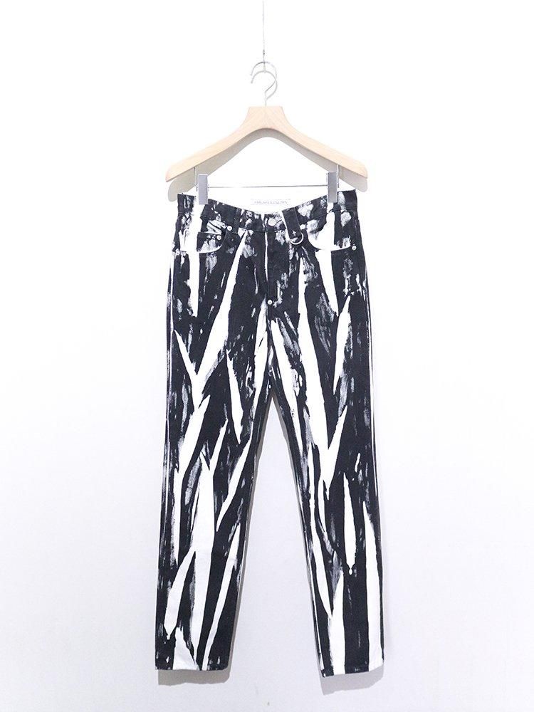 JOHNLAWRENCESULLIVAN WRINKLE PRINT DENIM PANTS