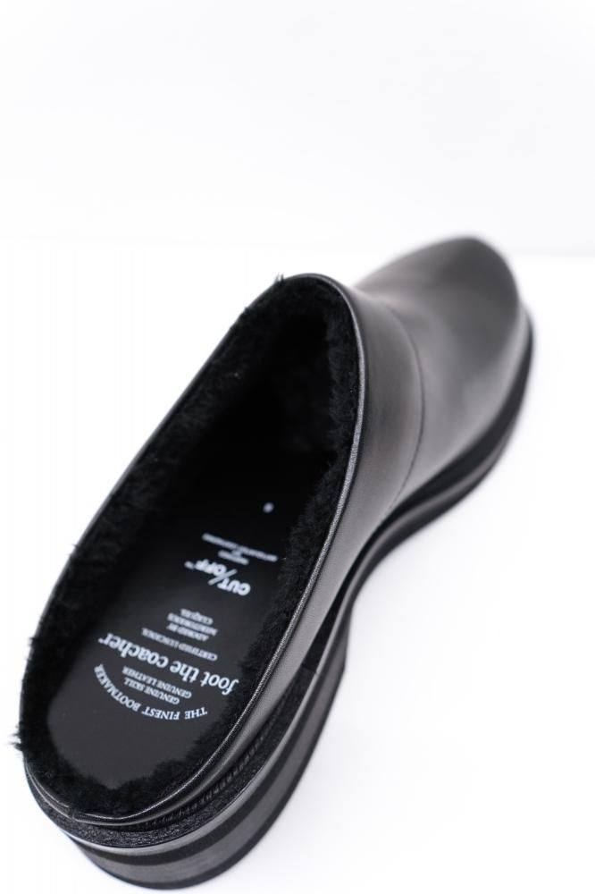 foot the coacher MINIMAL CLOG ブラックカウレザー