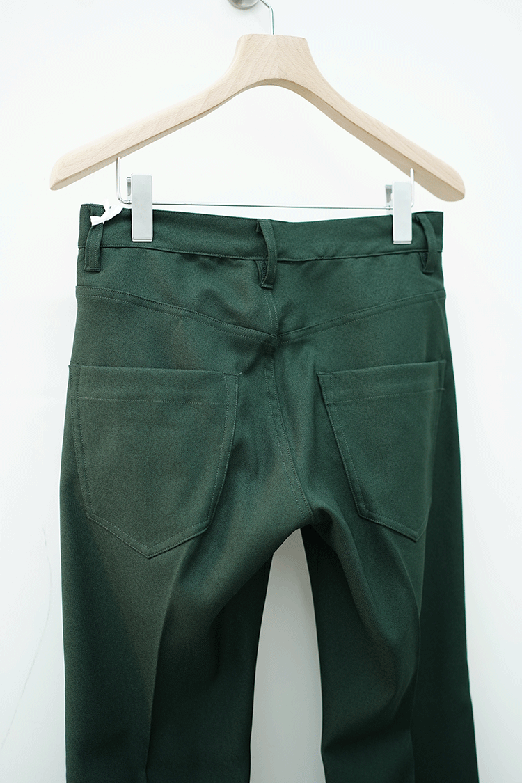 mill SIDE SLIT STA-PREST PANTS / GREEN - Unlimited lounge