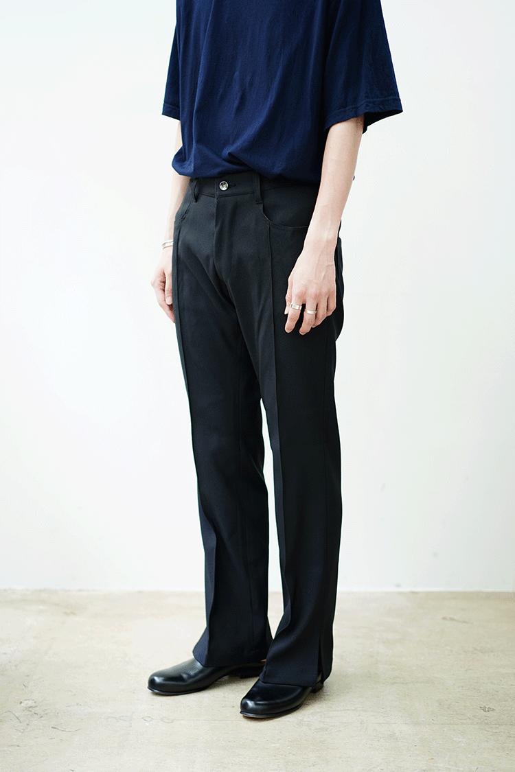 mill SIDE SLIT STA-PREST PANTS / GREEN - Unlimited lounge | ONLINESTORE