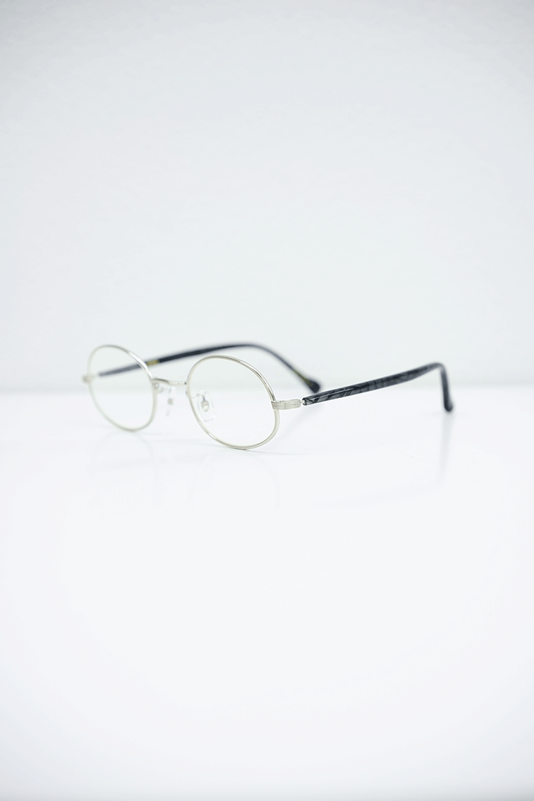 kearny gravel-03 (black stone×silver/ clear or green lens