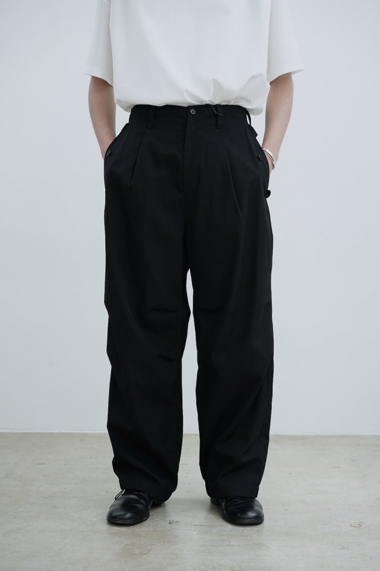 stein◇22AW/1LDK別注/MILITARY WIDE OVER TROUSERS/S/コットン/CRM/ST 