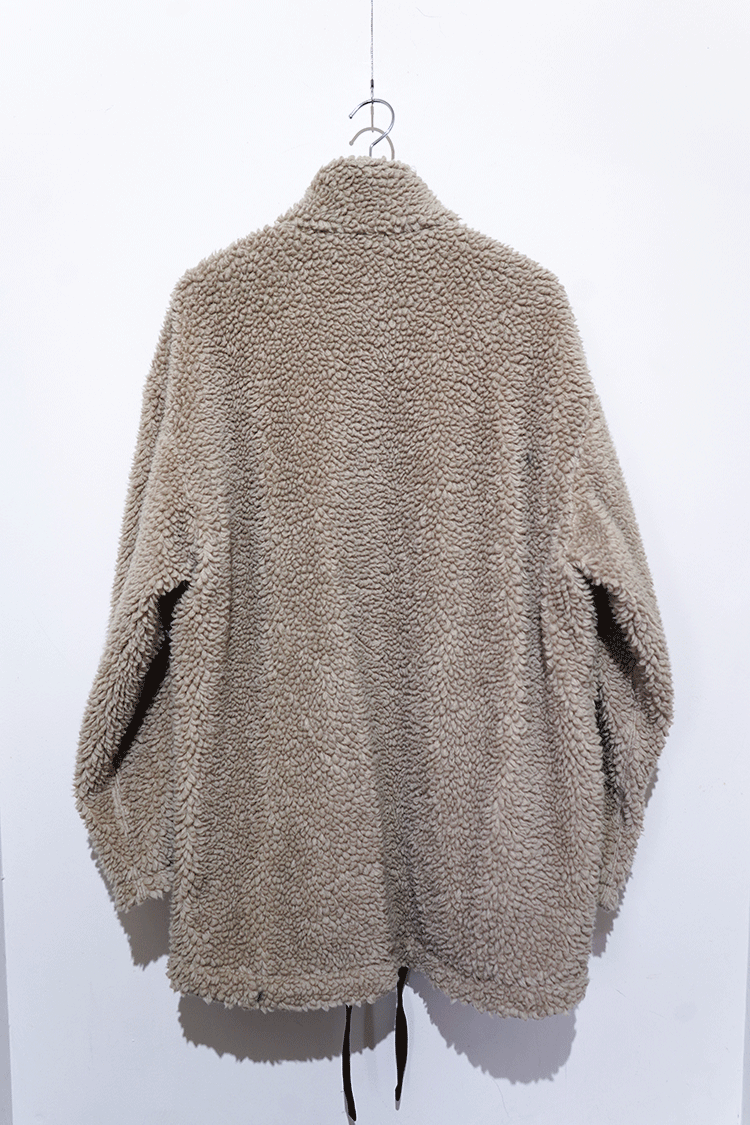 stein】Wool Boa Zip Long Jacket - greatriverarts.com