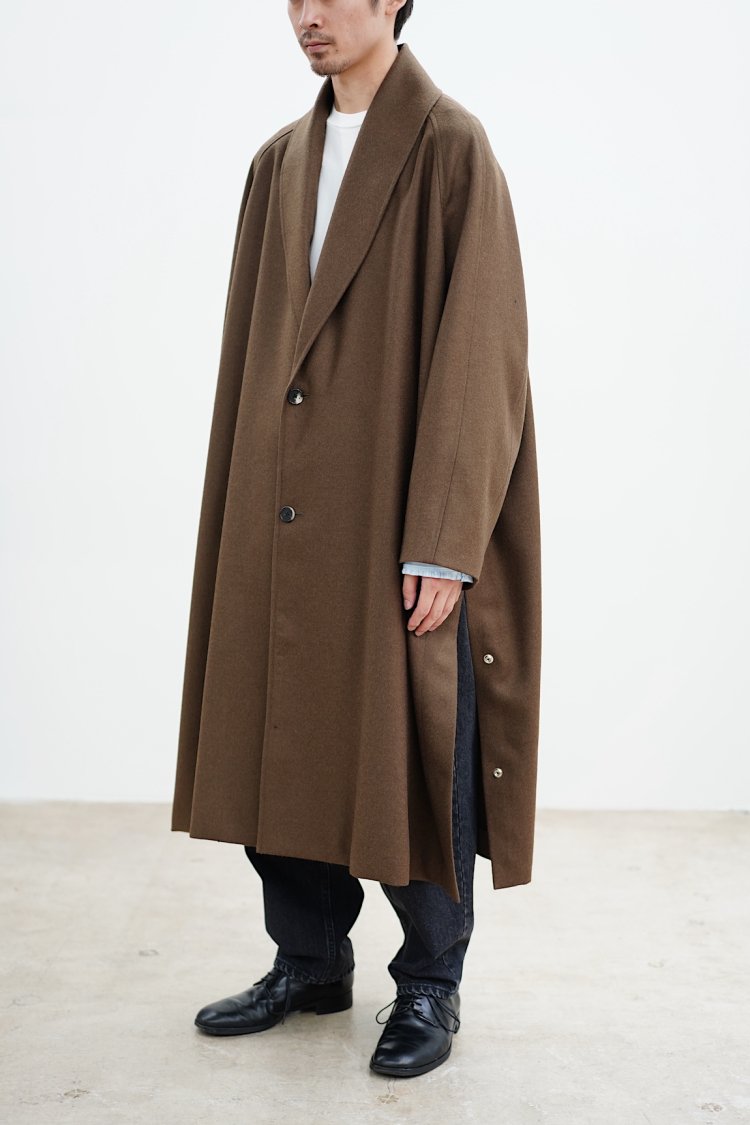 The CLASIK SHAWL COLLAR COAT ショールカラーコート coffeebar.az