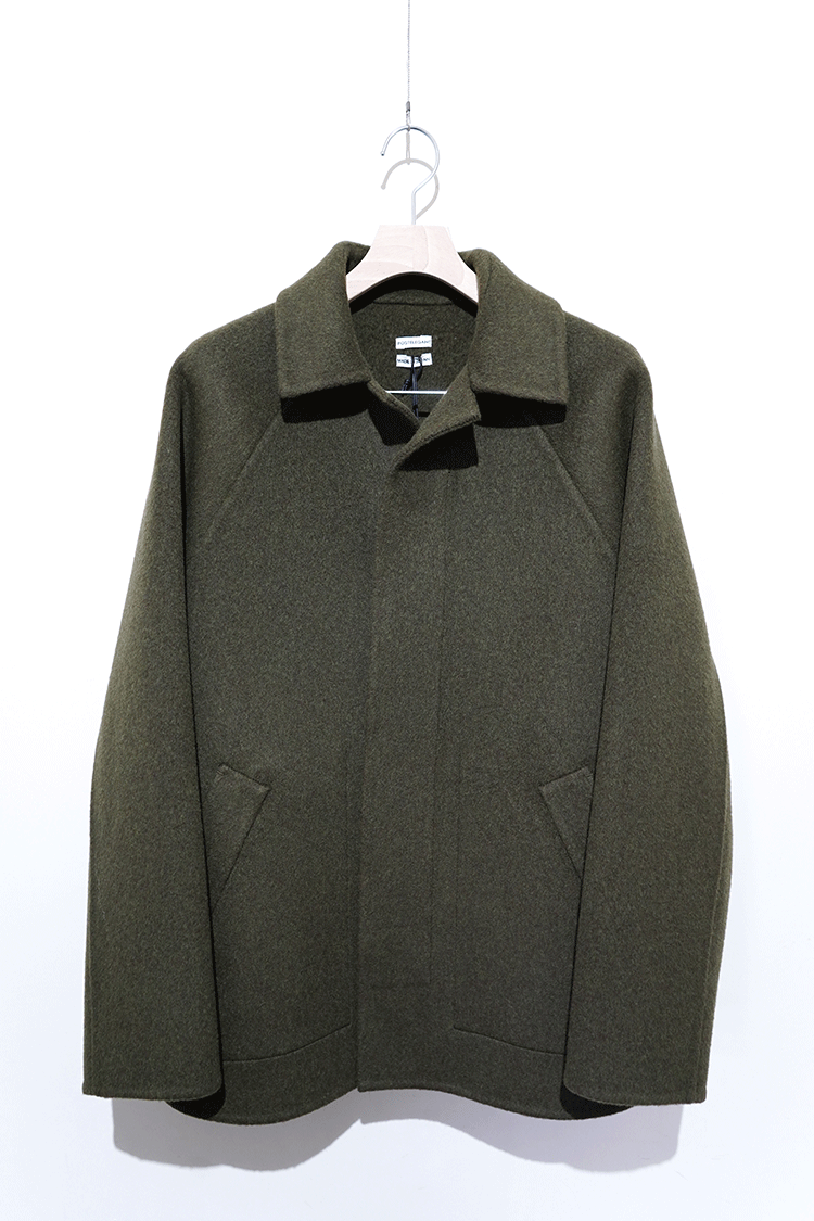 POSTELEGANT Wool Rever Raglan Short Coat 