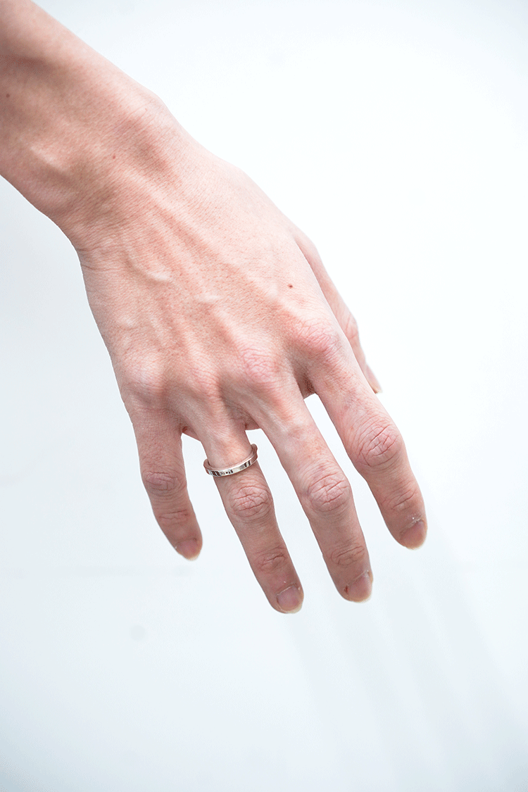 LE GRAMME ribbon ring(polished/3g)