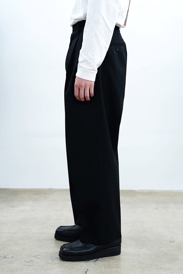 stein 20ss WIDE STRAIGHT TROUSERS・BLACK