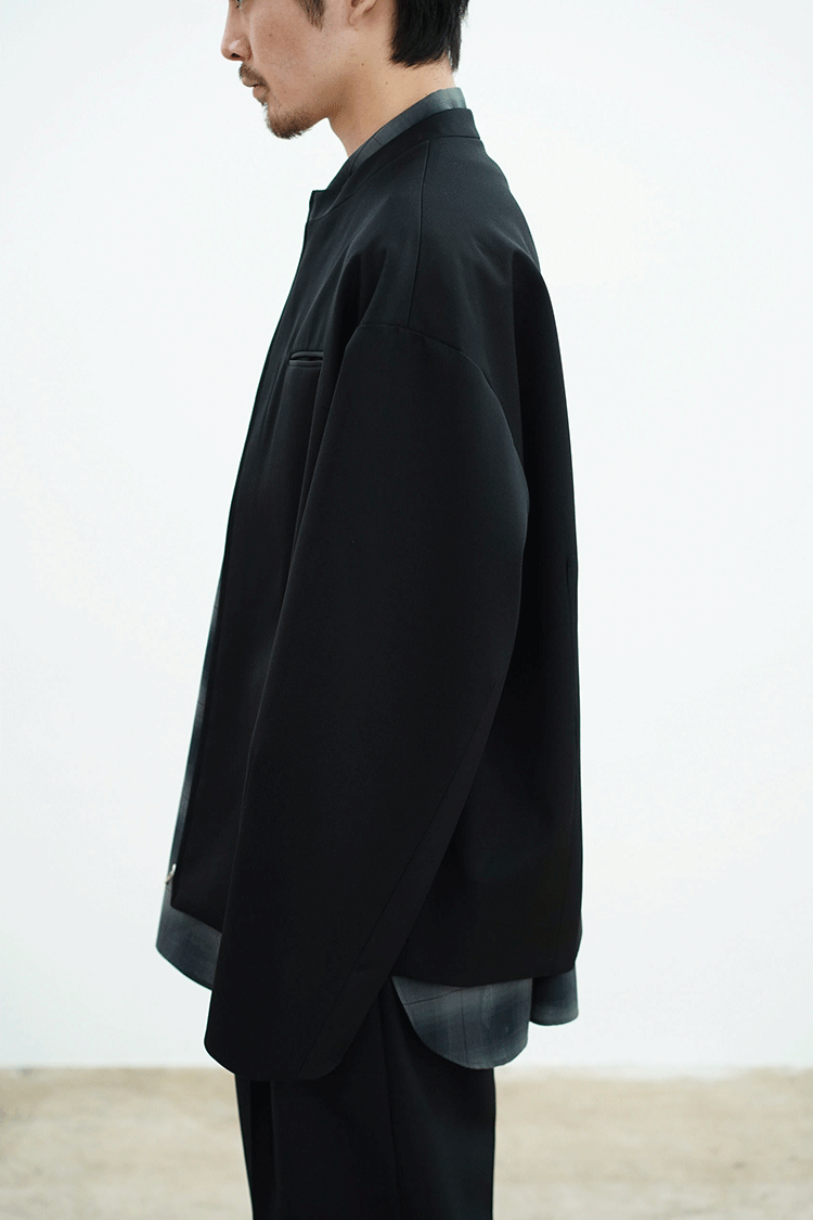 公式ショップ】 23SS新作 stein ブラック Angular Zip JACKET Jacket