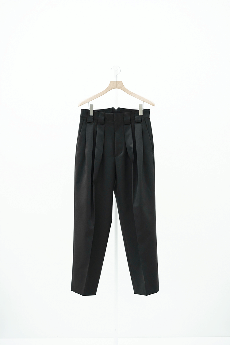 stein DOUBLE WIDE TROUSERS / DARK CHACOAL