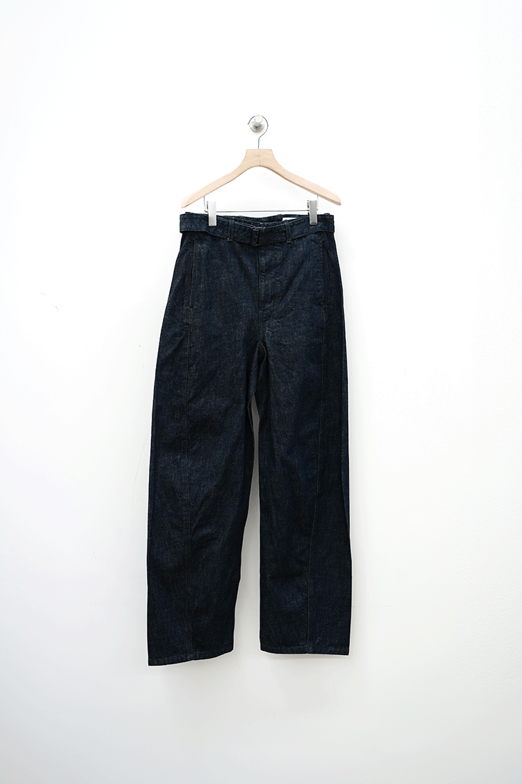 LEMAIRE TWISTED BELTED PANTS / DENIM INDIGO - Unlimited lounge