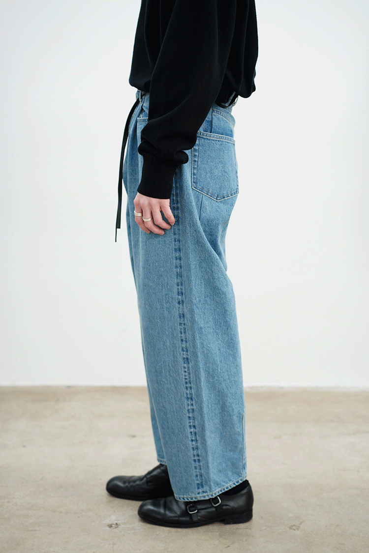 贈る結婚祝い stein WIDE JEANS(LT.INDIGO) DENIM 5pk stein VINTAGE