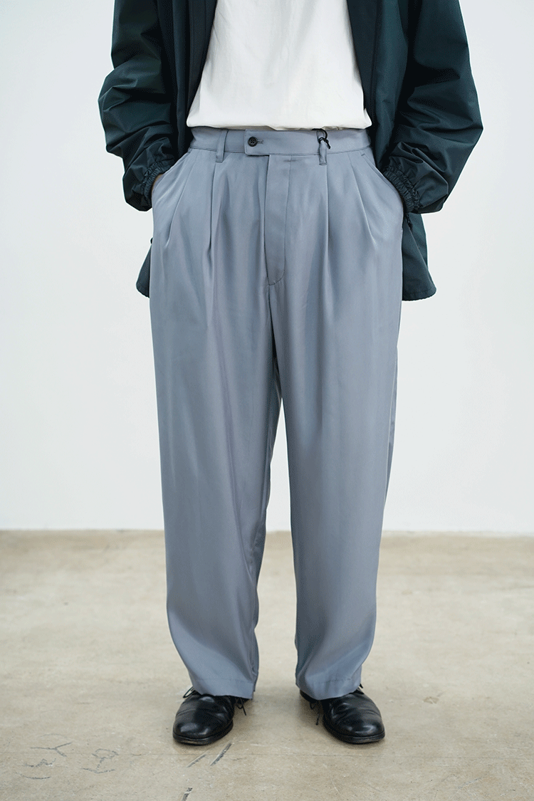 stein CUPRO WIDE EASY TROUSERS / BLUE GRAY - Unlimited lounge