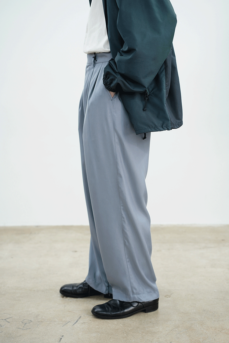 CUPRO WIDE EASY TROUSERS -GRADATION