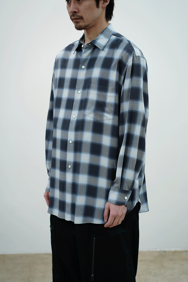 Blurhms 23SS Rayon Check Shirt | www.stickiesbar.com