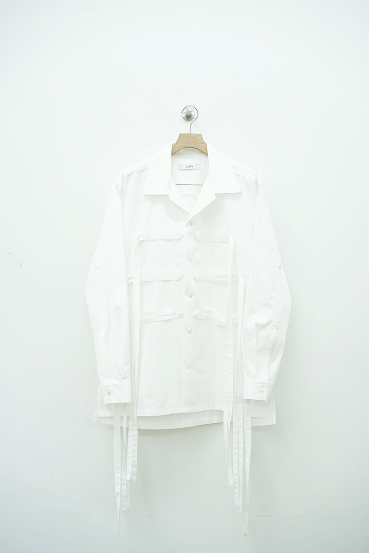 UJOH Dropping Cord Shirt / WHITE