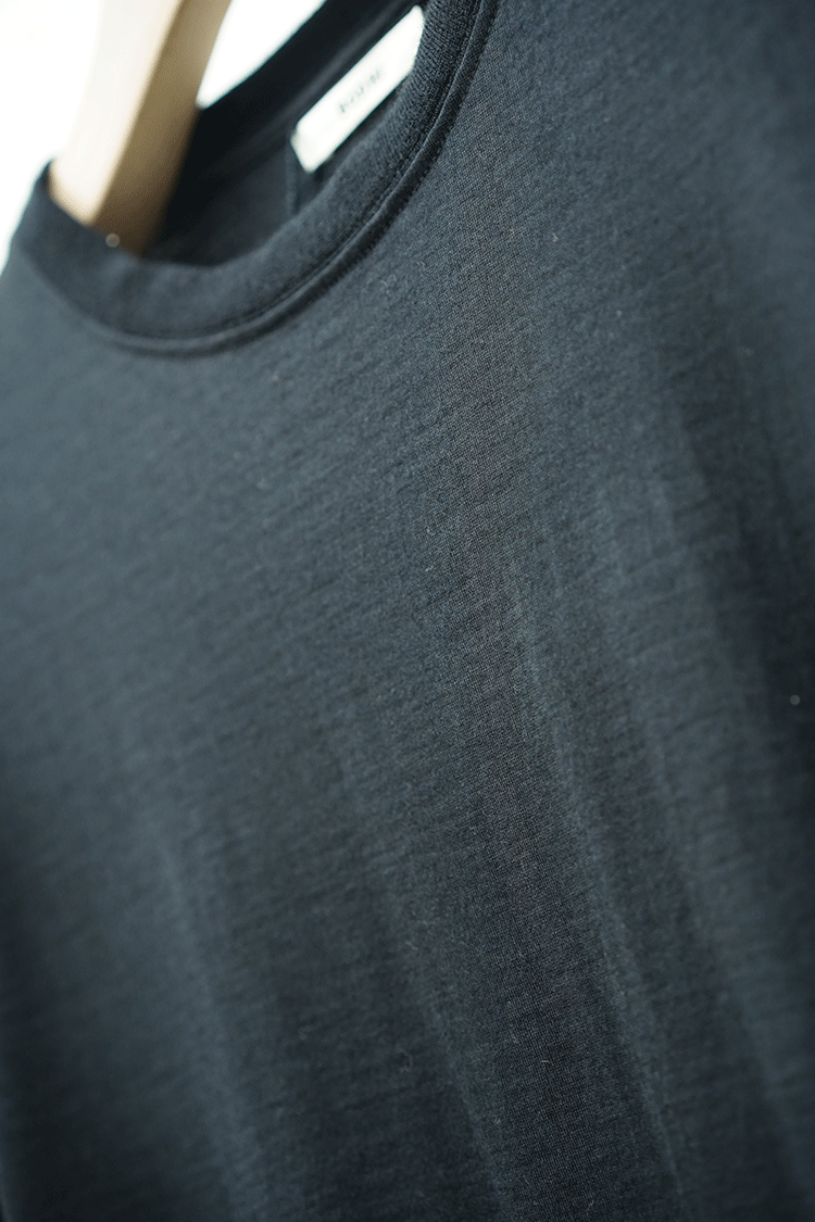 BODHI CASHMERE LONG TEE / BLACK - Unlimited lounge | ONLINESTORE