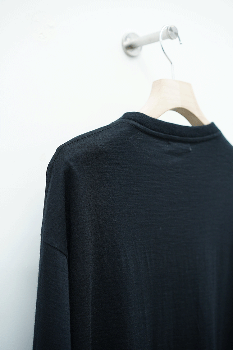 BODHI CASHMERE LONG TEE / BLACK - Unlimited lounge | ONLINESTORE