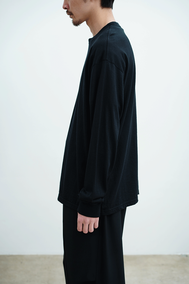 BODHI CASHMERE LONG TEE / BLACK - Unlimited lounge | ONLINESTORE