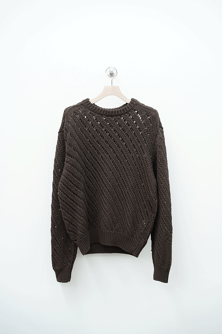 LEMAIRE DIAGONAL OPEN WORK JUMPER