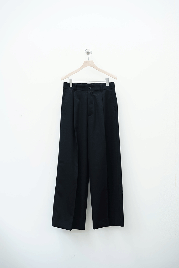 stein EXTRA WIDE TROUSERS / BLACK