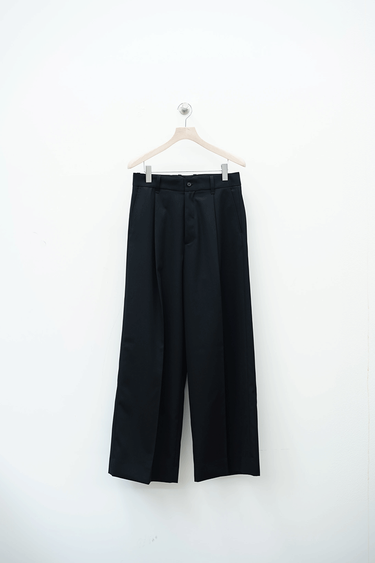 ssstein EXTRA WIDE TROUSERS / BLACK