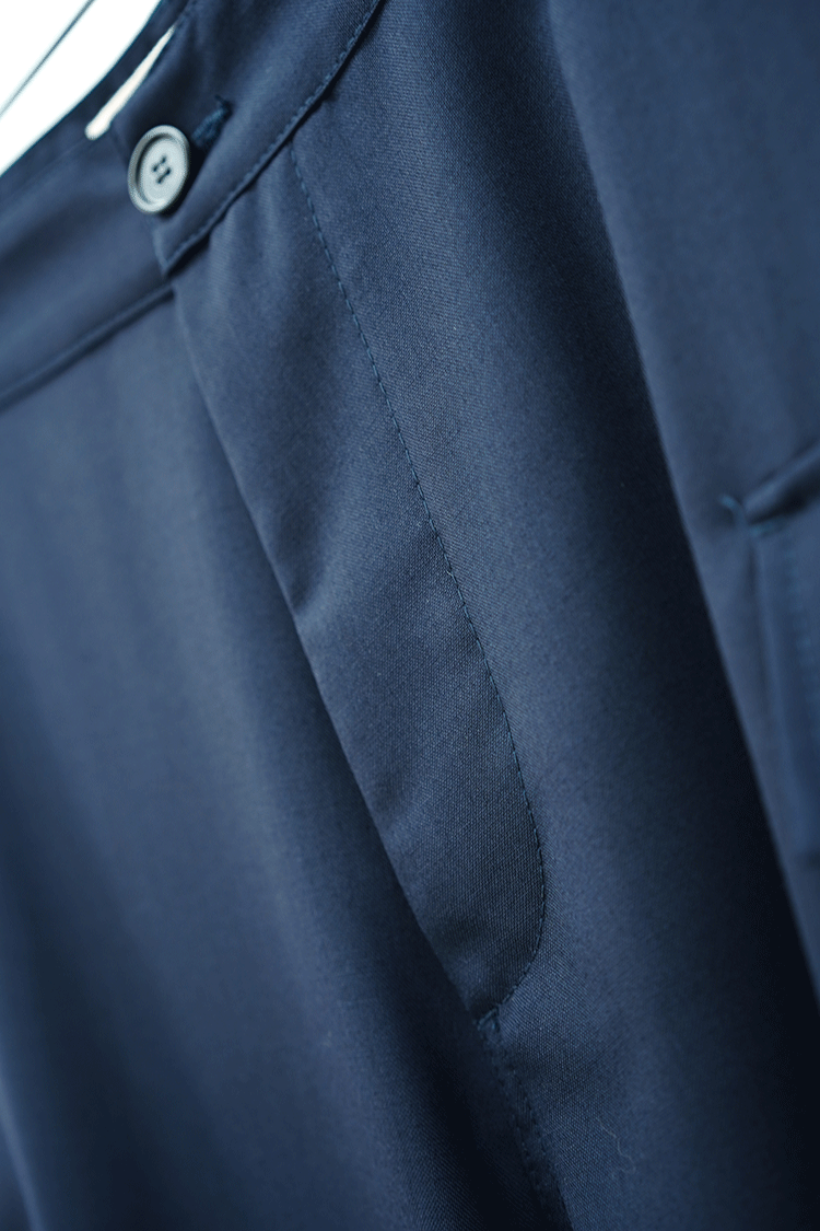 MARNI TROPICAL WOOL EASY CARGO PANTS / BLUE BLACK MARNI TROPICAL WOOL EASY CARGO PANTS / BLUE BLACK