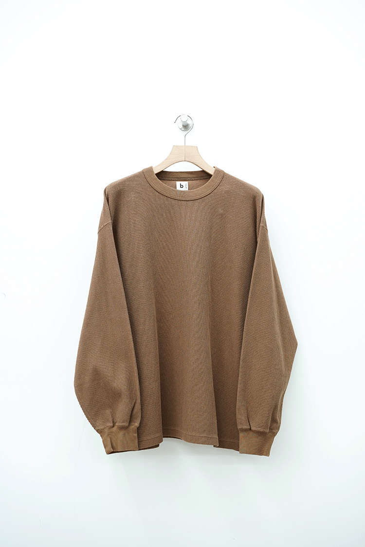 blurhmsROOTSTOCK Rough&Smooth Thermal Crew-neck L/S / CAMEL