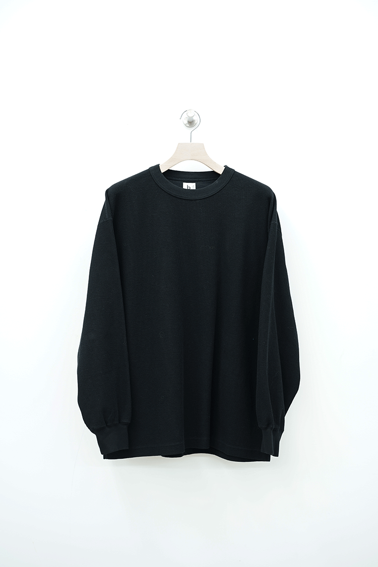 blurhmsROOTSTOCK Rough&Smooth Thermal Crew-neck L/S / BLACK