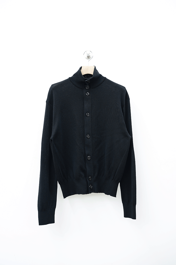 LEMAIRE(ルメール) CONVERTIBLE COLLAR CARDIGAN / BLACK