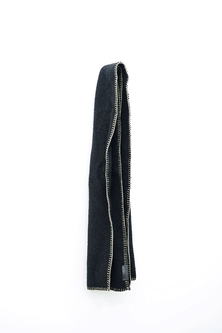 LEMAIRE COCOTTE FLUFFY SCARF / BLACKGREEN BEIGE