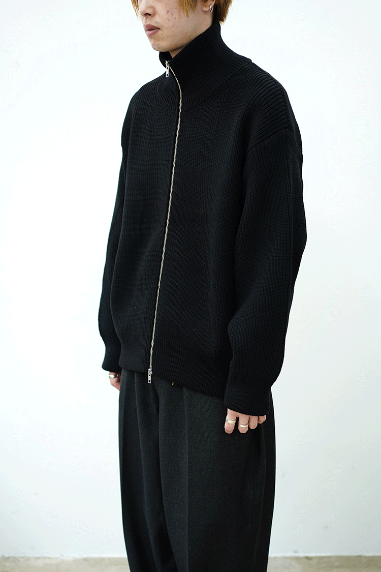 OVERSIZED DRIVERS KNIT ZIP JACKET