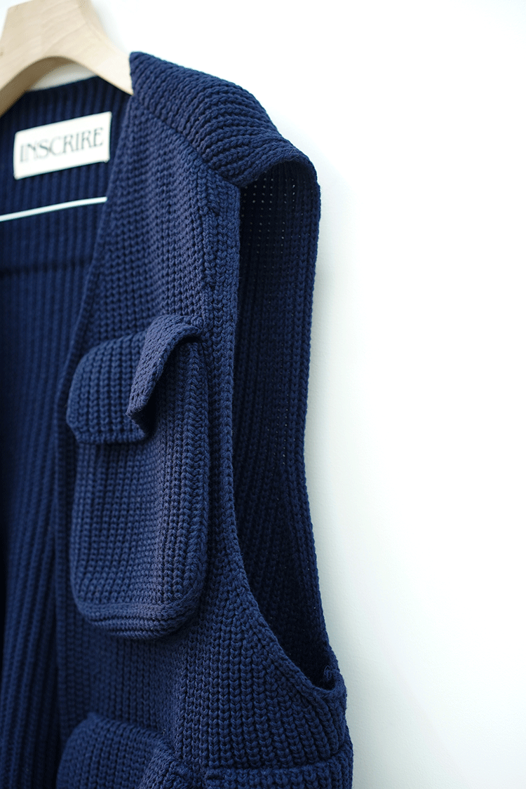 本物の商品一覧 17日限定値引きINSCRIRE Wool Jersey Field Vest ...