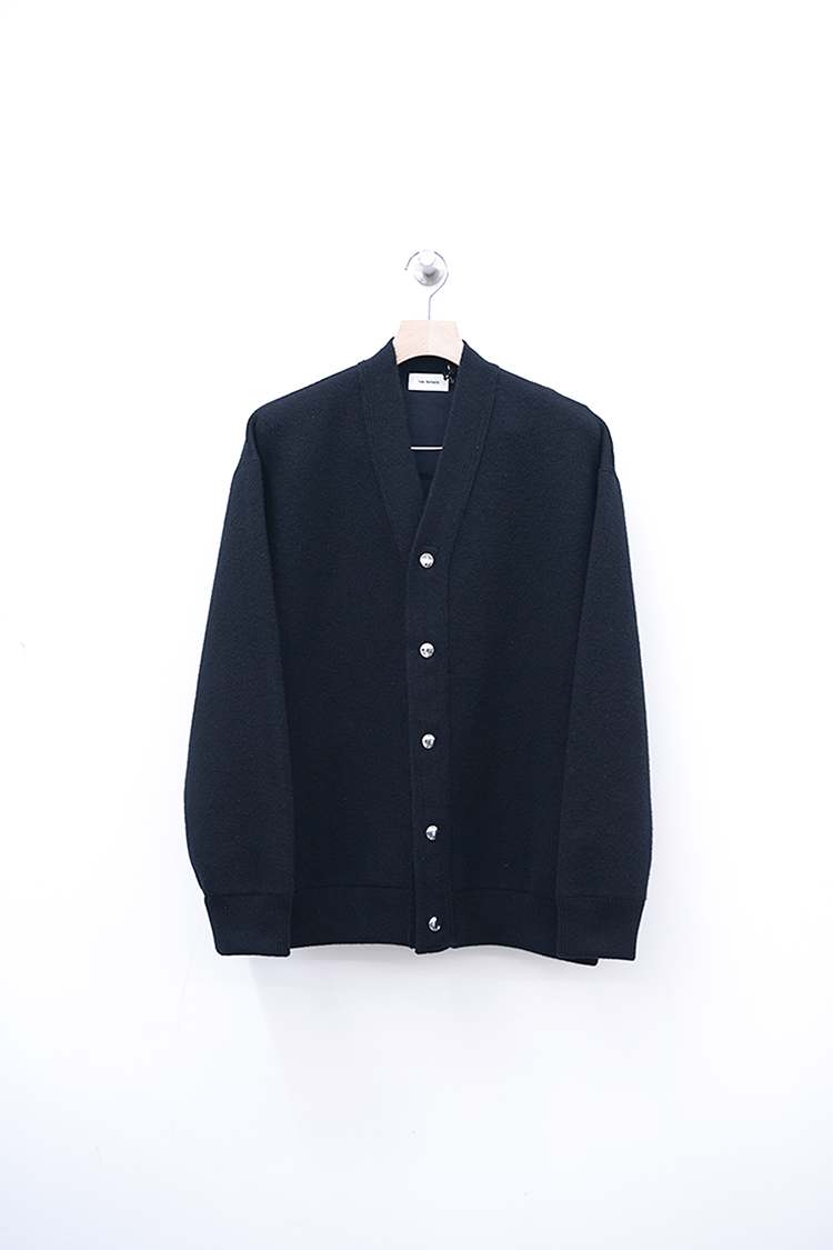 THE RERACS SNAP BUTTON KNIT CARDIGAN / BLACK