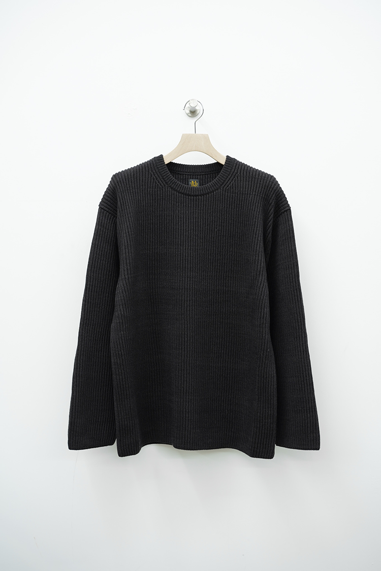 blurhms【WOOL COTTON BIG WAFFLE CREWNECK】-