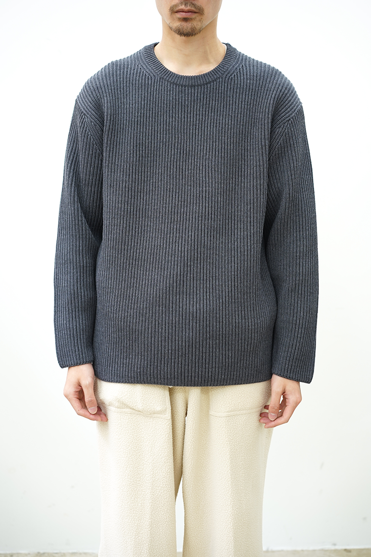 BATONER(バトナー) SOLID WOOL RIB CREW NECK 公式通販