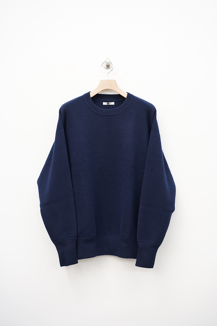 BODHI CASHMERE SIGNATURE HEAVY WEIGHT SWEAT SHIRTS / NAVY