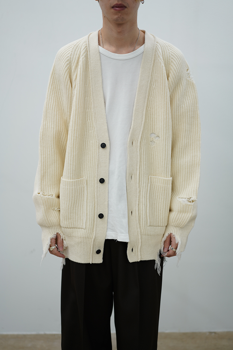 stein(シュタイン) MILLED DAMAGE KNIT CARDIGAN 公式通販