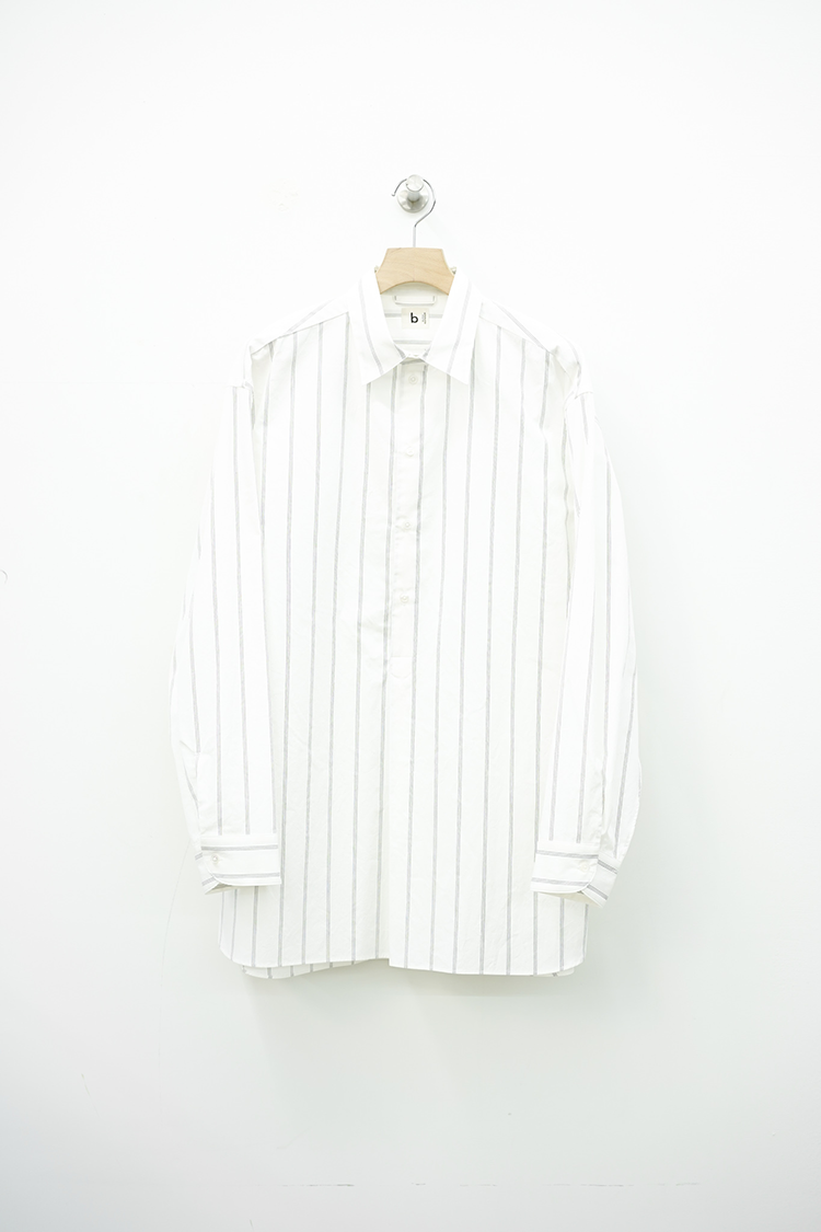 blurhmsROOTSTOCK Grandpa Shirt / White×Black Stripe